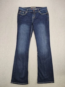 Pantalones de mezclilla con hebilla BKE Sabrina para mujer talla 33x32 tiro medio corte bota punto grueso - Imagen 1 de 4