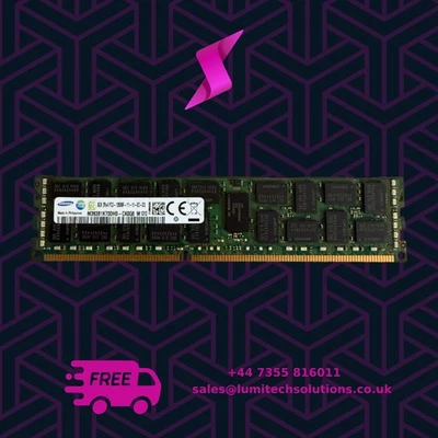 16x (128GB) Samsung M393B1K70DH0-CK0Q8 8GB DDR3 PC3-12800R ECC REG RDIMM Server - Image 1 of 3