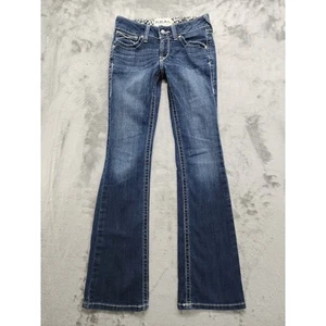 Ariat Jeans Womens 27 Blue Low Rise Rosy Whipstitch Boot Cut Stretch Lakeshore - Picture 1 of 14