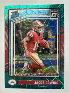 2024 DONRUSS OPTIC FOOTBALL | Jacob Cowing #236 | TEAL LAZER | 49ers - Picture 1 of 5