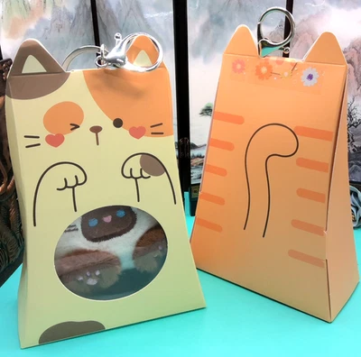 1 or 2 Pcs! CUTE CAT GIFT KEYRING BAG CHARM PERSONALISED TAG BOXED BIRTHDAY XMAS - Image 1 of 4