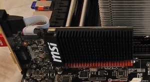 Nvidia Geforce MSI GT 710 1Gb LP pcie PC Gaming graphics card gfx low profile - Picture 1 of 8