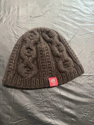 Vintage 90s Abercrombie & Fitch Knot Beanie Stocking Hat Brown Unisex - Image 1 of 3