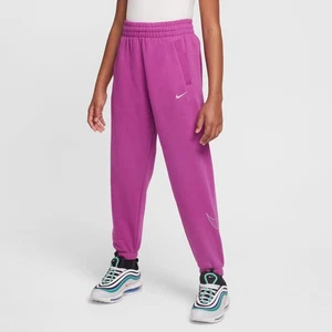 GIRLS NIKE SPORTSWEAR CLUB FLEECE LOOSE PANTS_HOT FUCHSIA HF4400-518-SIZE S - Picture 1 of 2