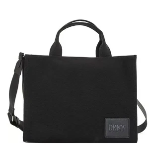 DKNY Hadlee Tote Bag Canvas Satchel Crossbody Handbag Purse Black Small NWT $168 - Bild 1 von 12