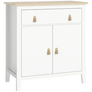 HOMCOM Sideboard with Drawer, Adjustable Shelf for Living Room, White - Picture 1 of 11