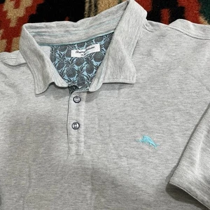 Tommy Bahama Island Zone Gray Short Sleeve Polo Shirt Mens 4XLB Summer Pineapple - Picture 1 of 16