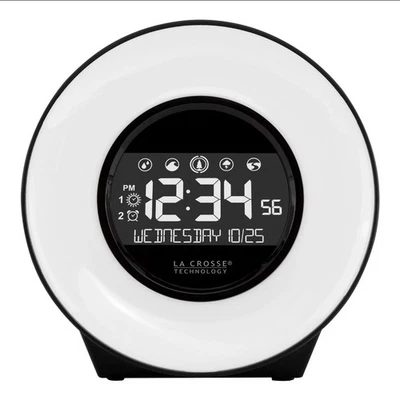 Reloj despertador digital C85135 La Crosse Technology luz estado de ánimo y sonido natural Foto 1 de 4