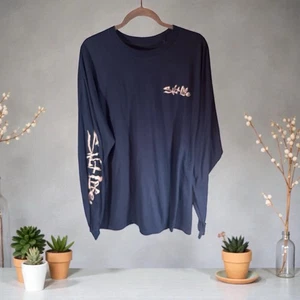 Salt Life T Shirt Men's Size Xl Navy Long Sleeve Graphic Livin' Salty Crab - Picture 1 of 7