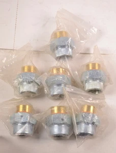 Lot Of 7 1” Dielectric Unions 1" Galvanized Fip X Brass Solder #4 - Picture 1 of 4
