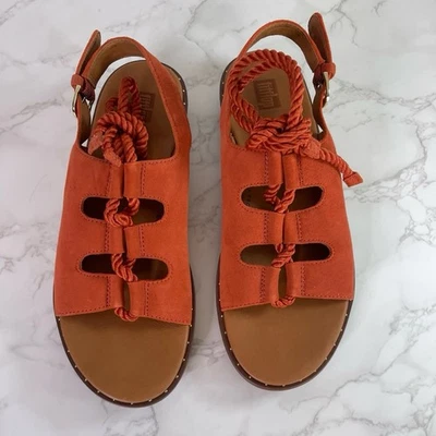 Fitflop Women Felicity Lace Up Suede Back Strap Sandal 8 - Image 1 of 4