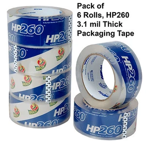 6 Rolls, Duck HP260 Clear, 3.1 mil Heavy Duty Packaging Tape, 1.88" x 60 yd. - Picture 1 of 1