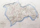 1848 MAP GUADALAJARA - SPAIN - Hand coloured engraving with passepartout (02747)