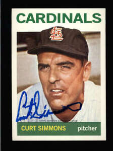 CURT SIMMONS 2016 TOPPS ARCHIVES ON CARD AUTOGRAPH AUTO  BC6929