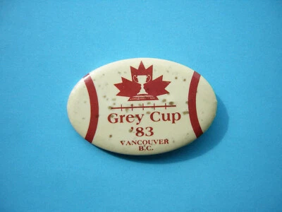 1983 B.C. LIONS TORONTO ARGONAUTS CFL GREY CUP '83 FOOTBALL PIN PINBACK BUTTON - Image 1 of 2