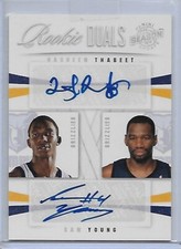 2009 Season Update HASHEEM THABEET SAM YOUNG rookie Duals auto 67/99 Grizzlies