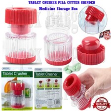 Tablet Crusher Pill Cutter Grinder Kids Easy Safe Splitter Medicine Storage Box