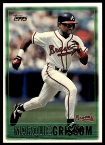 1997 Topps Baseball Card Marquis Grissom nm Atlanta Braves #184