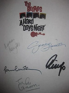 The Beatles A Hard Days Night Signed Film Script John Lennon Paul McCartney rpnt - Photo 1 sur 1