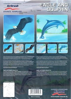 PLANTILLAS DE AERÓGRAFO HARDER & STEENBECK - ÁGUILA Y DELFÍN Foto 1 de 2