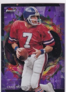 2024 Topps NFL Football Finest No. 212 Craig Morton Purple Refractor 123/125 - Picture 1 of 2