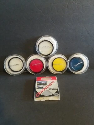 Lot Of 6 Quantaray 55mm Filters 80A Y2 R2 6X cross Foggilizer circular polarizer - Image 1 of 4