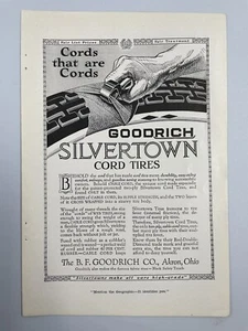 1917 B.F. Goodrich Co Akron Ohio Print Ad - Goodrich Silvertown Cord Tires - Picture 1 of 1