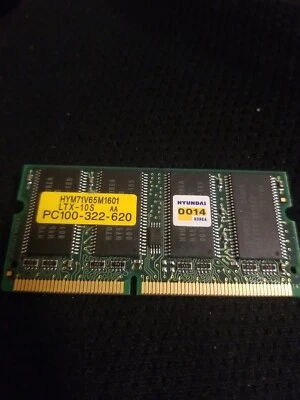 HYUNDAI HYM71V65M1601 128MB PC100-322-620 144 PIN MEMORY *SHIPS SAME DAY* - Image 1 of 2