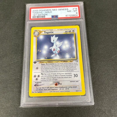 Pokemon Neo Genesis #16 Togetic-Holo 1st Edition PSA 8 NM-MT - Image 1 of 4