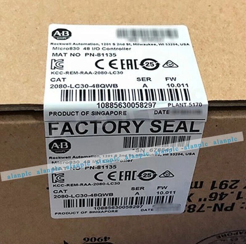 Allen-Bradley Micro830 48 I/O Controller 2080-LC30-48QWB Fast Shipping - Image 1 of 1