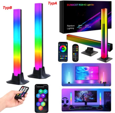2X LED Lightbar Retroilluminazione TV Lampada Gaming RGB Ambiente Luce Bar - Immagine 1 di 4