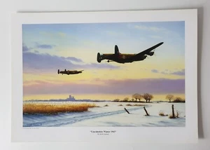 Keith Aspinall - Lincolnshire Winter 1943 - WW2 Aviation Art Print - Picture 1 of 2