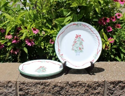 Set 4 Corelle Callaway HOLIDAY Swirl Dinner Plates 10 1/4" Christmas MINT!