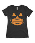 Jack O' Lantern Pumpkin with Mask Halloween Costume Women's T-Shirt
