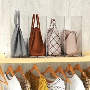 Purse Organizer for Closet Clear Shelf DividersAdjustable Acrylic Shelf Divid... - Picture 1 of 7