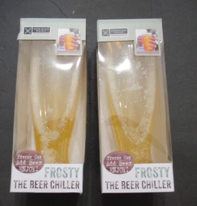 TWO NEW FROSTY BEER CHILLER PILSNER PINT GLASS 16oz , NEW in Boxes - Picture 1 of 18