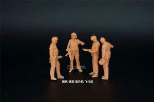 Homemade 1/72 Russian Army Helicopters Pilots 4-person Group Finished Model - Picture 1 of 3