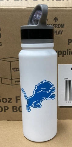 Detroit Lions NFL 25oz Single Wall Stainless Steel Flip Top Water Bottle Cover