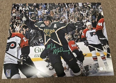 Mike Modano Signed Dallas Stars Hockey 16x20 Photo Beckett Witness Autograph  - Image 1 of 4