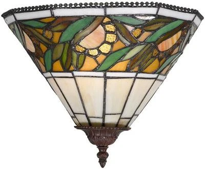 Tiffany Style Stained Glass 1-lgith Wall Sconce Lamp Sunshine SW12713 New - Image 1 of 4