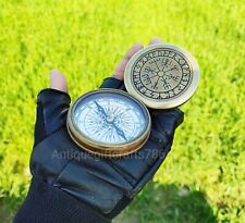 Nordic Compass, Viking Vegvisir Engraved Compass, Norse Mythology Compass