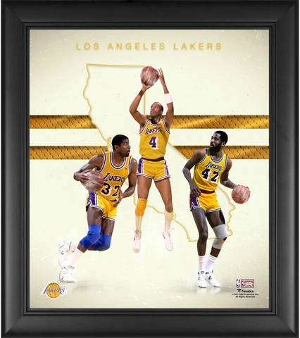 Lakers FRMD 15" x 17" 1980's Hardwood Classics Franchise Foundations Collage Cover