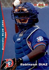 2002 Dunedin Blue Jays Grandstand #10 Robinzon Diaz Dominican Republic DR Card