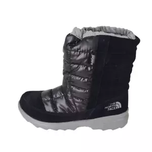 The North Face CXY3WL4 Winter Camp Boots Waterproof Sz Black Boys 6 =7.5 Women - Picture 1 of 12