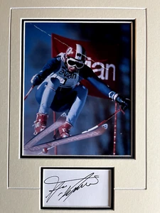 FRANZ KLAMMER - WORLD CHAMPION SKIING LEGEND - EXCELLENT SIGNED DISPLAY - Picture 1 of 1
