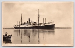 RPPC Steamship S.S. Saarbrucken, Norddeutschen Lloyd (Renamed Toscana) Postcard - Picture 1 of 2