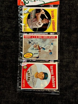 1959 Topps Navidad Baseball Rack Pack Harmon Killebrew Brooks Robinson Ernie Banks Foto 1 de 2