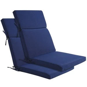 2 Pack Outdoor High Back Chair Cushion, Weather Resistant Adirondack Rocking ... - Picture 1 of 7