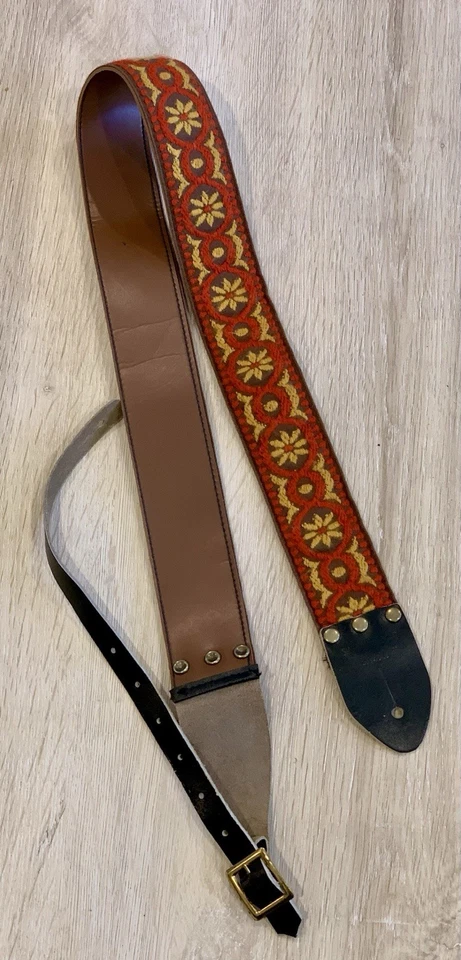 Correa de guitarra tejida Ventura Bruno & Son rara de colección hecha en EE. UU. Foto 1 de 2