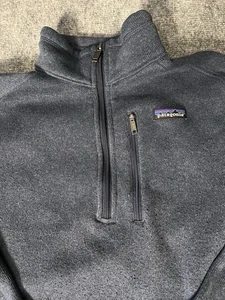 Patagonia Sweater Herren Navy Blau 1/4 Zip Pullover Outdoor Trendy Style Warm M - Bild 1 von 16